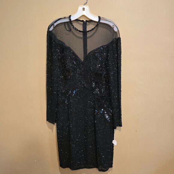 Vintage Nitelite Della Roufigali size 10 beaded formal dress - Picture 1 of 6